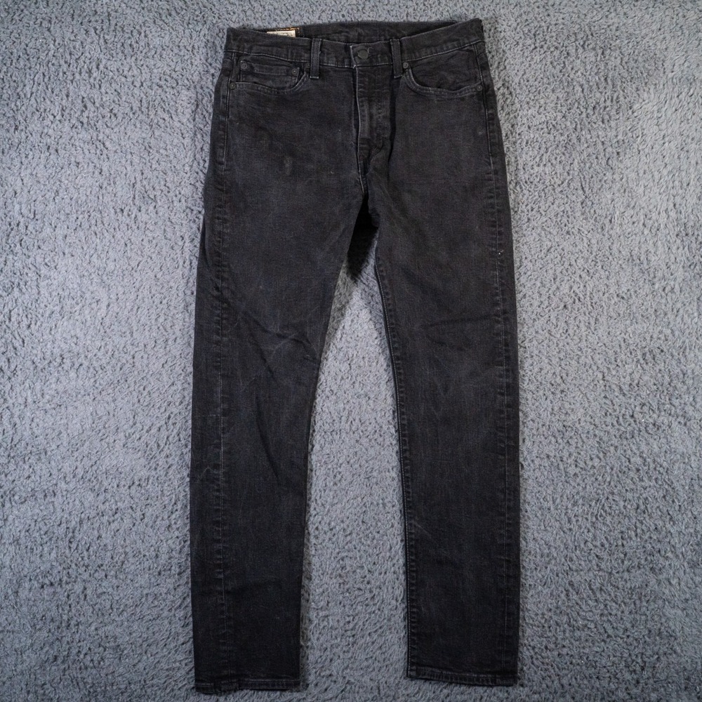 Levis Jeans Mens 33x32 Black 511 Slim Fit Premium Big E Faded Charcoal‎ Denim